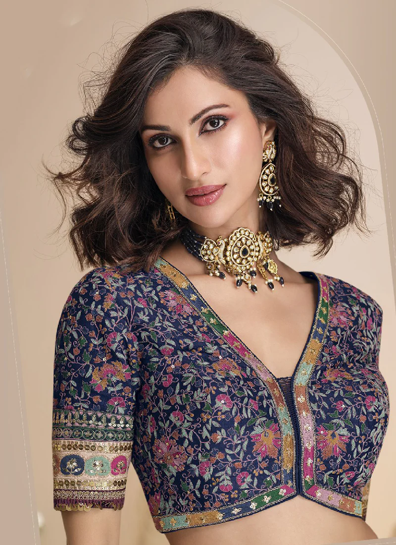 Bandhani Printed Shaded Jacquard Silk Zari Work Lehenga Choli - Image 6